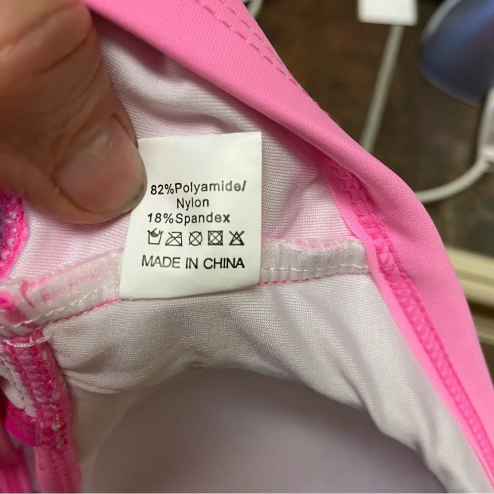 Eomenie Women’s One Piece Swimsuit Size S Pink w/cut out design Padded Summer - Picture 6 of 10